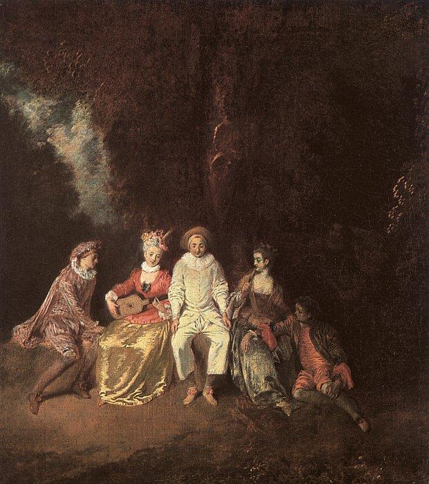 Jean-Antoine Watteau Pierrot Content oil painting image